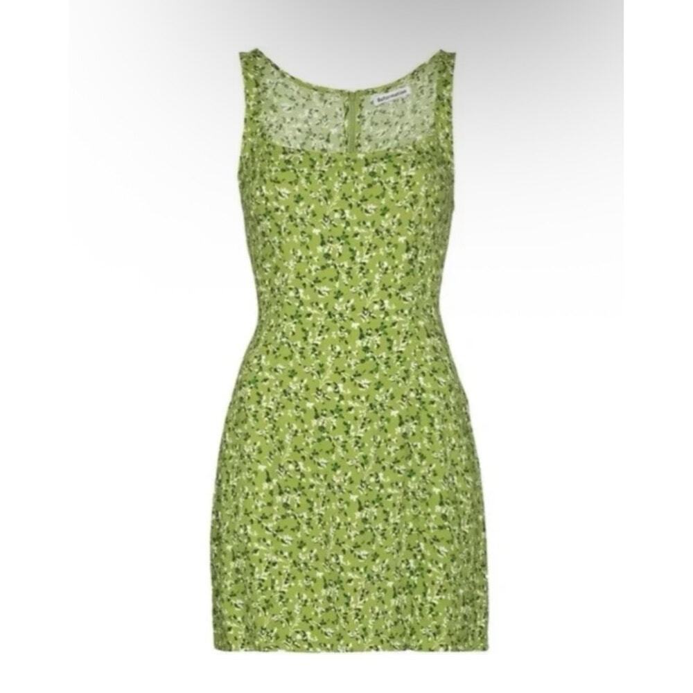 Reformation Noha Dress in Samantha green 2 - Picture 4 of 9